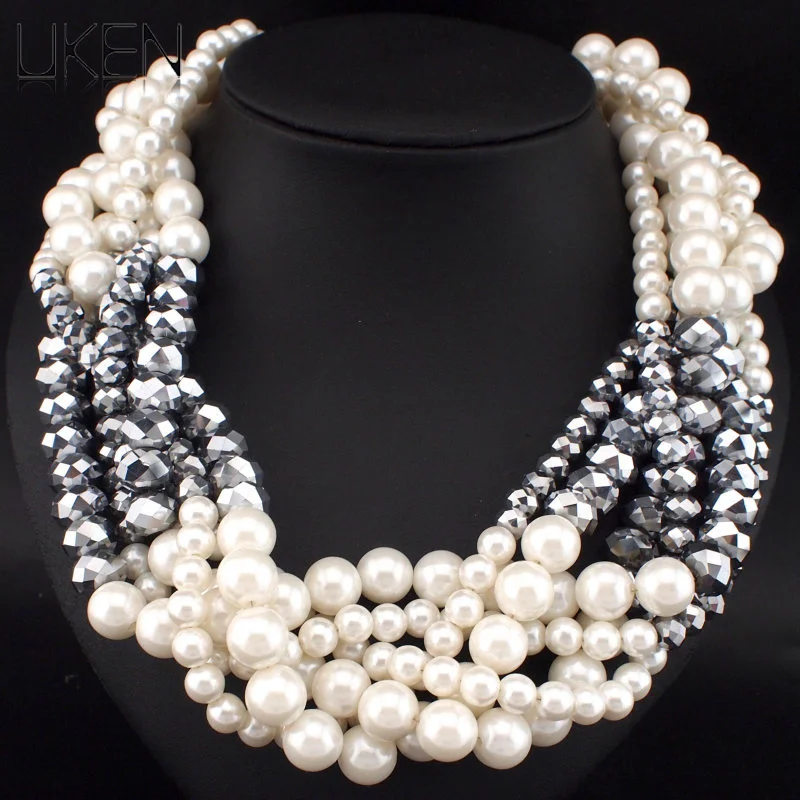 UKEN Fashion Women Torque Short Design Imitation Pearl String Knitting Chunky Collar Chokers Necklaces Statement Jewelry N3124
UKEN Fashion Women Torque Short Design Imitation Pearl String Knitting Chunky Collar Chokers Necklaces Statement Jewelry N3124