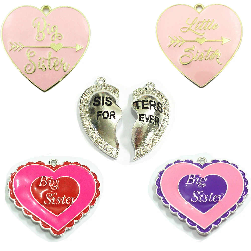 10pcs/bag Zinc Alloy Heart Shape Big / Litter Sister Enamel Pendant For Chunky Necklace Making ( Choose Design First )
10pcs/bag Zinc Alloy Heart Shape Big / Litter Sister Enamel Pendant For Chunky Necklace Making ( Choose Design First )