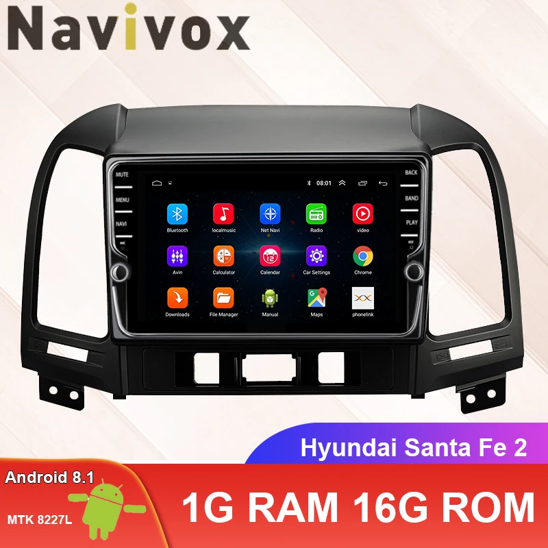 Navivox Android 8.1/9. 0 2 din 9" car radio multimedia player For Hyundai Santa Fe 2005-2012 dvd gps navigation navi stereo DSP
Navivox Android 8.1/9. 0 2 din 9" car radio multimedia player For Hyundai Santa Fe 2005-2012 dvd gps navigation navi stereo DSP