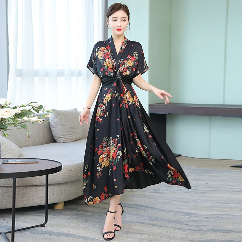 Fashion 2019 New Plus Size Women Dresses Casual Chiffon Elegant Summer Dress Short Sleeve Print Chinese Style Vintage Dress
Fashion 2019 New Plus Size Women Dresses Casual Chiffon Elegant Summer Dress Short Sleeve Print Chinese Style Vintage Dress