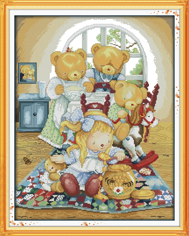Bear house cross stitch kit cartoon 14ct 11ct count print canvas stitching embroidery DIY handmade needlework
Bear house cross stitch kit cartoon 14ct 11ct count print canvas stitching embroidery DIY handmade needlework