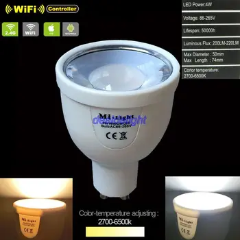 Mi.Light 2.4G GU10 5W CCT LED Bulb Lamp FUT011 Dual White(Cool Warm White) AC85-265V,Color Temperature Adjustable & WiFi
Mi.Light 2.4G GU10 5W CCT LED Bulb Lamp FUT011 Dual White(Cool Warm White) AC85-265V,Color Temperature Adjustable & WiFi