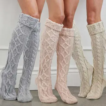 Women Winter Warm Cable Knit Over knee Long Boot Thigh-High Soft Solid Kniteed Stockings
Women Winter Warm Cable Knit Over knee Long Boot Thigh-High Soft Solid Kniteed Stockings
