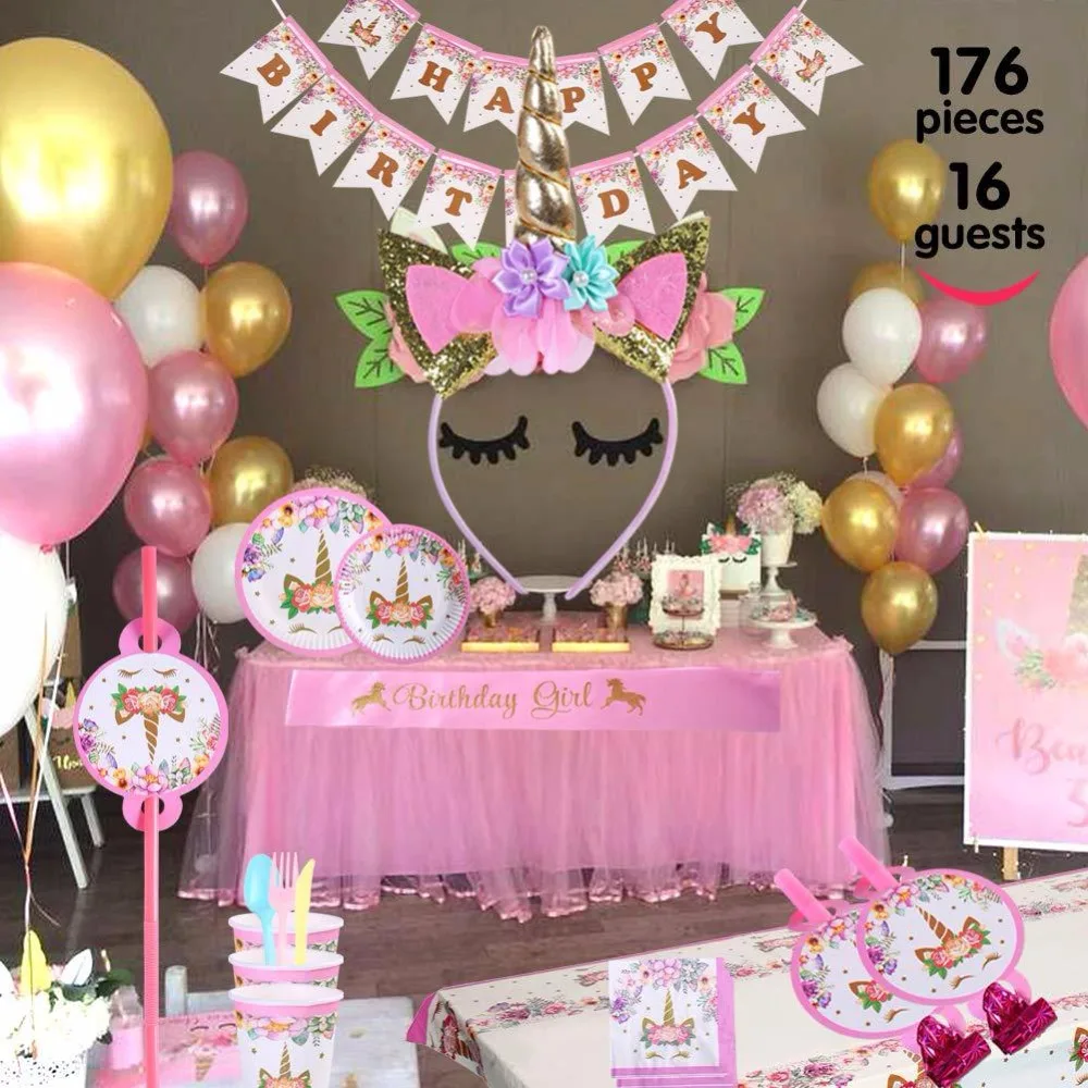 Cartoon Unicorn Party Decoration Gold Pink Unicorn Horse Tableware Sets Kids Birthday Party Supplies Cute Napkin Gift Bag Decor
Cartoon Unicorn Party Decoration Gold Pink Unicorn Horse Tableware Sets Kids Birthday Party Supplies Cute Napkin Gift Bag Decor