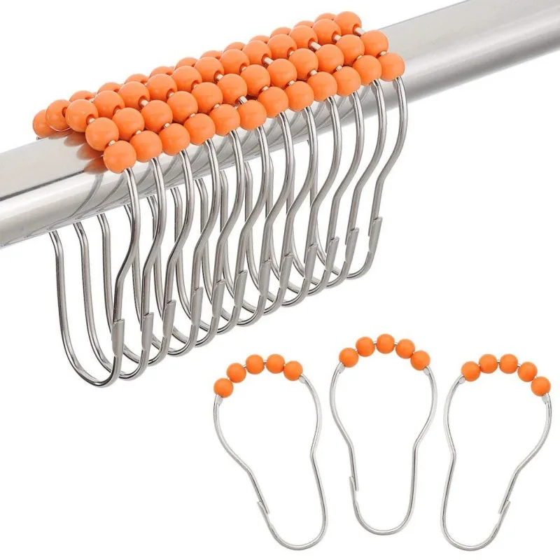 12 Pieces / Pack Shower Hooks For Curtains Polished Satin Nickel Ball Intimate Accessories For Bathroom Blinds Rollerball
12 Pieces / Pack Shower Hooks For Curtains Polished Satin Nickel Ball Intimate Accessories For Bathroom Blinds Rollerball