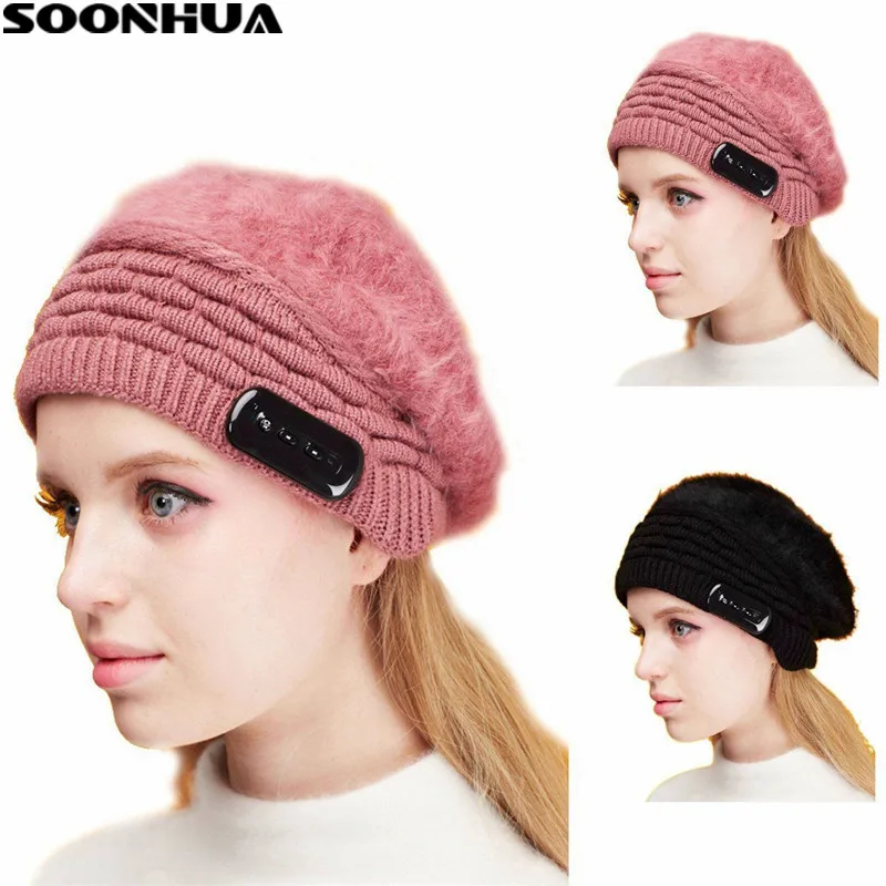 SOONHUA Wireless Bluetooth Earphone Smart Headset Headphone Winter Warm Rabbit Fur Caps Outdoor Sport Stereo Elastic Music Hat
SOONHUA Wireless Bluetooth Earphone Smart Headset Headphone Winter Warm Rabbit Fur Caps Outdoor Sport Stereo Elastic Music Hat