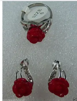 12mm Jewelry Heart Red Coral Flower Stud Earring Ring Set AAA 100% Natural fine sGenuine Handmade Women Gift word 925
12mm Jewelry Heart Red Coral Flower Stud Earring Ring Set AAA 100% Natural fine sGenuine Handmade Women Gift word 925