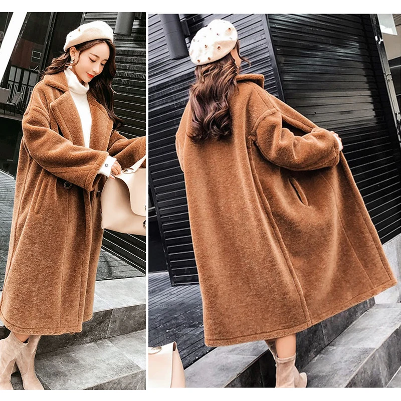 2018 new Women's Real Fur Coat Sheep Shearing Large lapel long section Fur Coat Winter Sheep Sheared Jacket sheepskin Coat
2018 new Women's Real Fur Coat Sheep Shearing Large lapel long section Fur Coat Winter Sheep Sheared Jacket sheepskin Coat