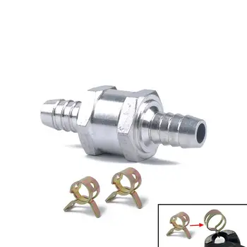 8MM 5/16" Aluminium Alloy Fuel Non Return Check Valve One Way for Petrol Diesel + 12mm Spring Clip Car Automobile Accessories
8MM 5/16" Aluminium Alloy Fuel Non Return Check Valve One Way for Petrol Diesel + 12mm Spring Clip Car Automobile Accessories