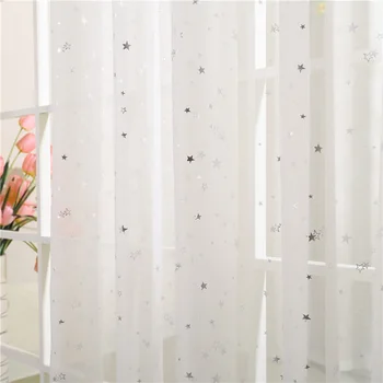 Cheap White Shiny Sliver Star Tulle Curtains For Living Room Sheer Bedroom Modern All-match Yarn with Window Screens Light Drape
Cheap White Shiny Sliver Star Tulle Curtains For Living Room Sheer Bedroom Modern All-match Yarn with Window Screens Light Drape