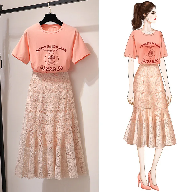 2019 Newest Fashion Korean Style Woman 2 Pieces Sets Summer Short Sleeve Letter Printed T Shirt+Casual Skirt Elegant Skirt Suits
2019 Newest Fashion Korean Style Woman 2 Pieces Sets Summer Short Sleeve Letter Printed T Shirt+Casual Skirt Elegant Skirt Suits