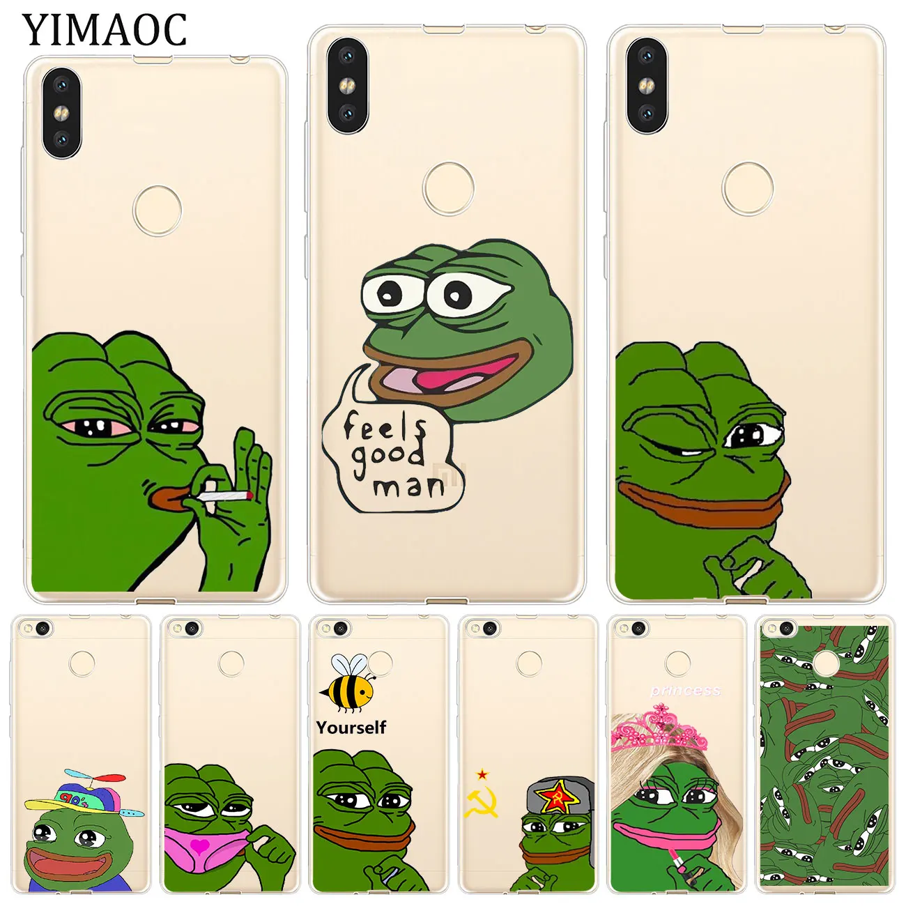 YIMAOC Pepe Funny Frog Soft Silicone Case for Xiaomi Mi 9 9T CC9 CC9E A3 Pro 8 SE A2 Lite A1 MiX 2S MAX 3 pocophone f1 MI9 MI8
YIMAOC Pepe Funny Frog Soft Silicone Case for Xiaomi Mi 9 9T CC9 CC9E A3 Pro 8 SE A2 Lite A1 MiX 2S MAX 3 pocophone f1 MI9 MI8