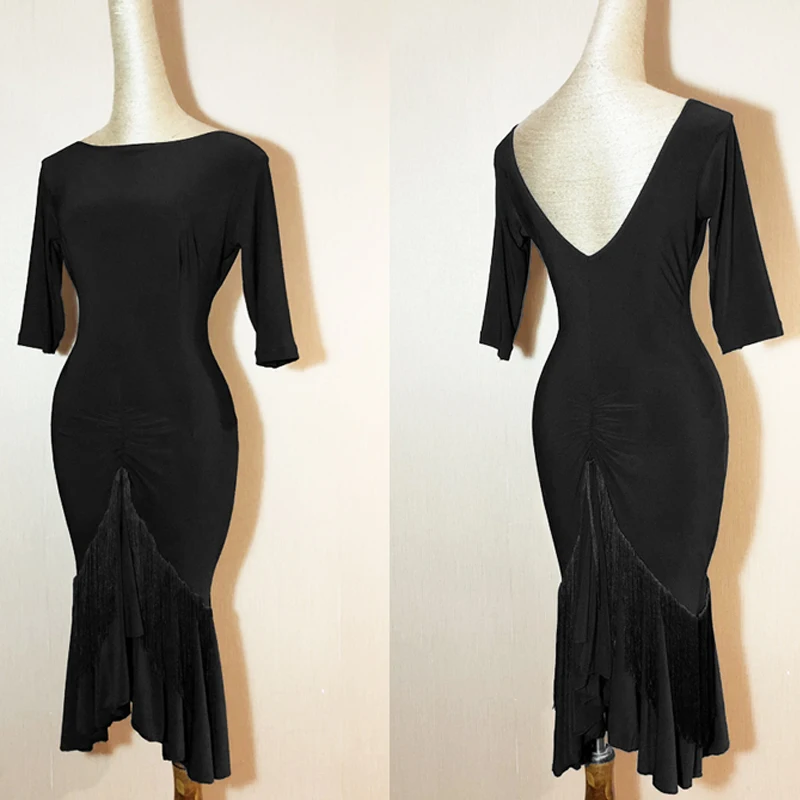 Latin Dance Dress Black Loose Irregular Dresses Women Rumba Salsa Cha Cha Tango Samba Dancing Clothes Lady Practice Wear DN4026
Latin Dance Dress Black Loose Irregular Dresses Women Rumba Salsa Cha Cha Tango Samba Dancing Clothes Lady Practice Wear DN4026