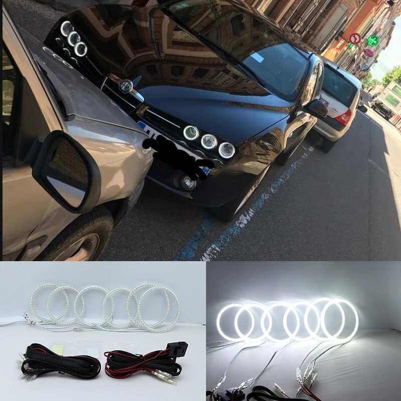 

Ultra bright SMD white LED angel eyes halo ring kit daytime running light DRL for Alfa Romeo 159 2005-2011 Car Styling