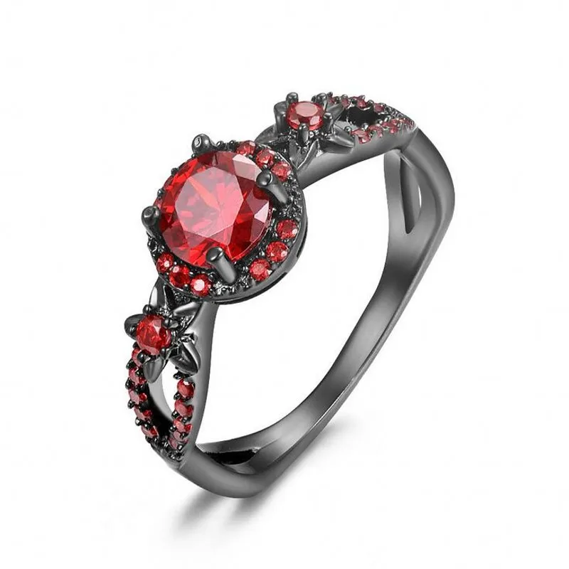 Choucong Wieck Vintage Jewelry 10kt Black Gold Filled Red AAA Cubic Zirconia Simulated stones Round Cut Women Wedding Ring Gift
Choucong Wieck Vintage Jewelry 10kt Black Gold Filled Red AAA Cubic Zirconia Simulated stones Round Cut Women Wedding Ring Gift