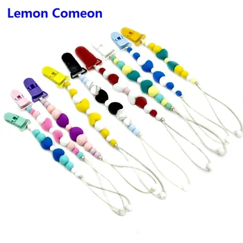 Lemon Comeon Teething Nipple Holder Silicone Pacifier Clip Love Heart Beads Teether Soother Speenkoord Clip Chain For Infant 1PC
Lemon Comeon Teething Nipple Holder Silicone Pacifier Clip Love Heart Beads Teether Soother Speenkoord Clip Chain For Infant 1PC