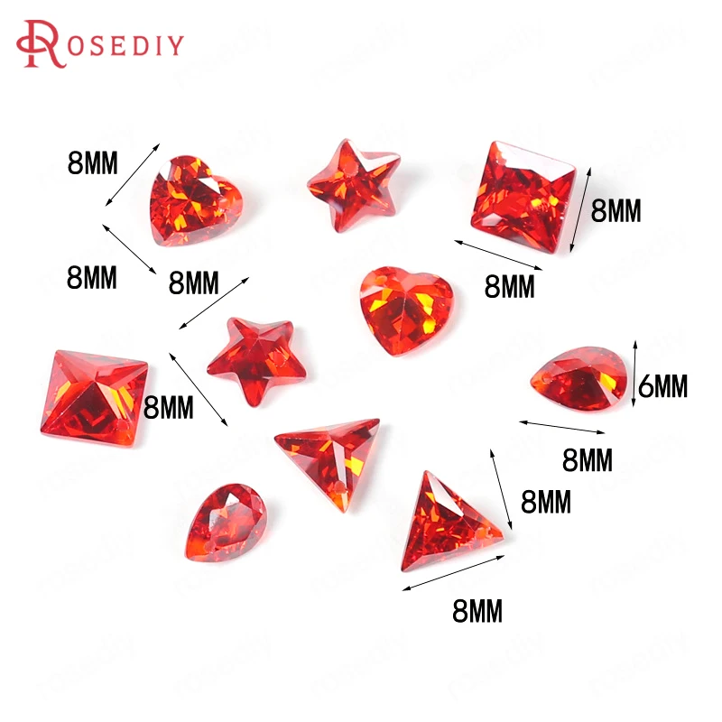 10PCS Red Zircon Heart Triangle Square Star Drop Charms Pendants Diy Jewelry Findings Earrings Accessories Wholesale
10PCS Red Zircon Heart Triangle Square Star Drop Charms Pendants Diy Jewelry Findings Earrings Accessories Wholesale