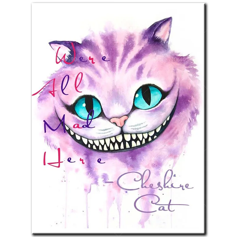 5D DIY Diamond Embroidery Full Square Diamond Painting Cross Stitch Cheshire Cat Pictures Of Rhinestones Mosaic Decoration gift
5D DIY Diamond Embroidery Full Square Diamond Painting Cross Stitch Cheshire Cat Pictures Of Rhinestones Mosaic Decoration gift