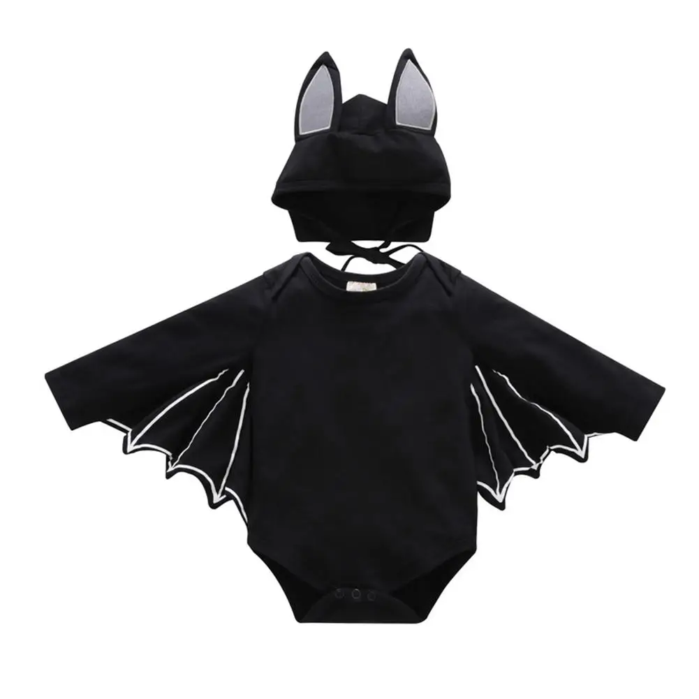 Baby Boy Clothes Halloween 100%Cotton Black Bat Costume Baby Jumpsuits Newborn Cotton Cloak Romper With Hat Outfit
Baby Boy Clothes Halloween 100%Cotton Black Bat Costume Baby Jumpsuits Newborn Cotton Cloak Romper With Hat Outfit