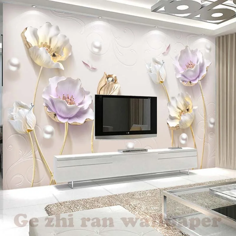 Photo 3D wallpaper Custom Relief Simple Jewelry stereoscopic tulip wall paper for wall 3D bedroom for living room background
Photo 3D wallpaper Custom Relief Simple Jewelry stereoscopic tulip wall paper for wall 3D bedroom for living room background