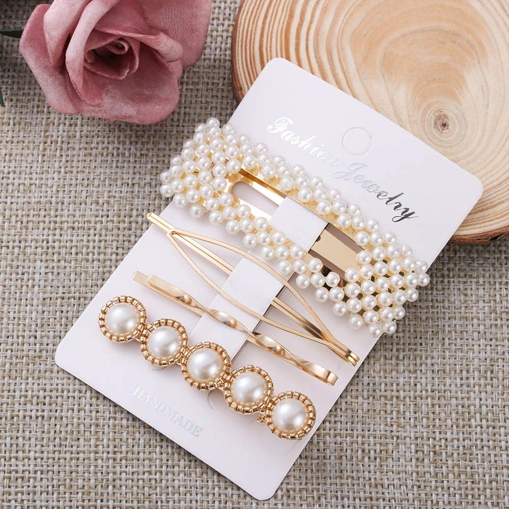 Korean Style Fashion Woman Elegant Geometric Pearl Hairpins Hair Clips Alloy Barrettes Girls Hair Accessories Hair Grips
Korean Style Fashion Woman Elegant Geometric Pearl Hairpins Hair Clips Alloy Barrettes Girls Hair Accessories Hair Grips
