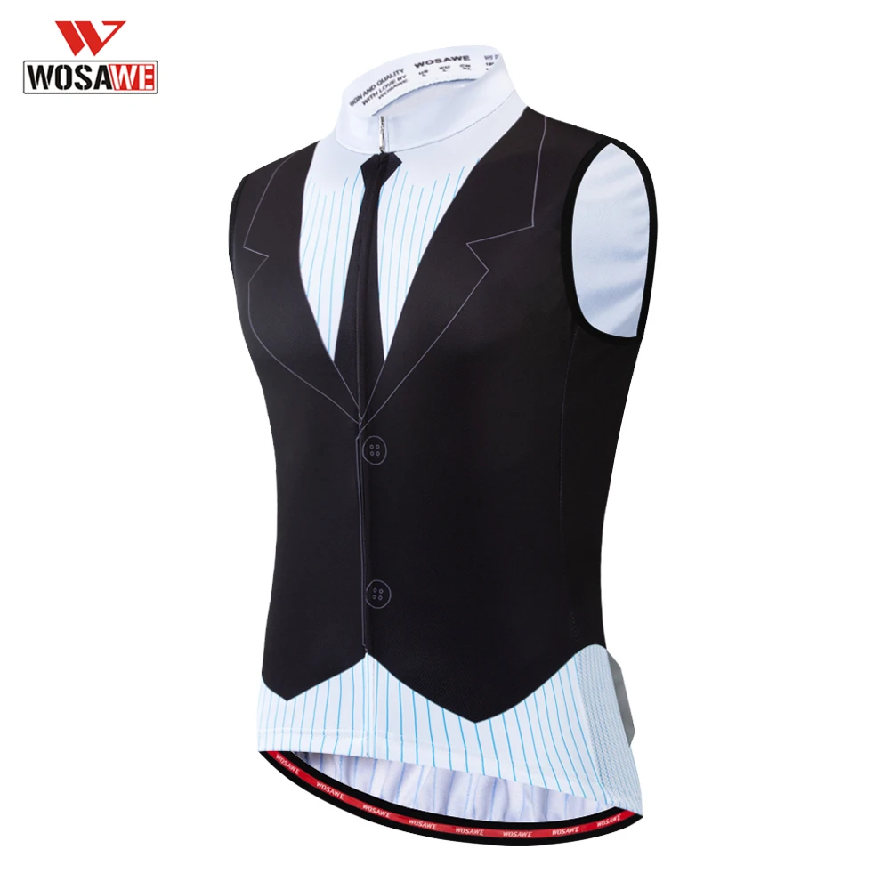 WOSAWE Cycling Vest Summer Sleeveless Reflective Running Vest Fake Suit waistcoat with Tie Mesh Fabric Clothes Ropa Ciclismo
WOSAWE Cycling Vest Summer Sleeveless Reflective Running Vest Fake Suit waistcoat with Tie Mesh Fabric Clothes Ropa Ciclismo