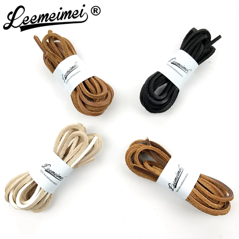 Black Brown Tan Neutral shoe lace BOAT SHOES HATS 120cm Leather Shoelaces