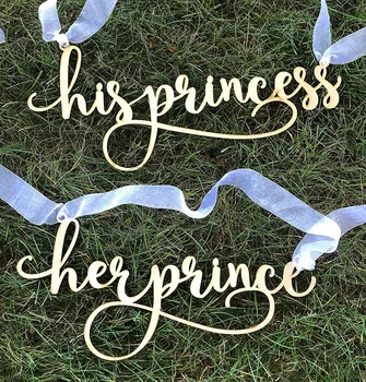 Wedding Chair Signs Decoration Her Prince His Princess Chair sign with arrow Wedding Decorations
Wedding Chair Signs Decoration Her Prince His Princess Chair sign with arrow Wedding Decorations
