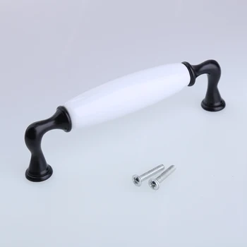 128mm modern simple white ceramic kitchen cabinet dresser door handles 5" black zinc alloy drawer cupboard furniture door pulls
128mm modern simple white ceramic kitchen cabinet dresser door handles 5" black zinc alloy drawer cupboard furniture door pulls