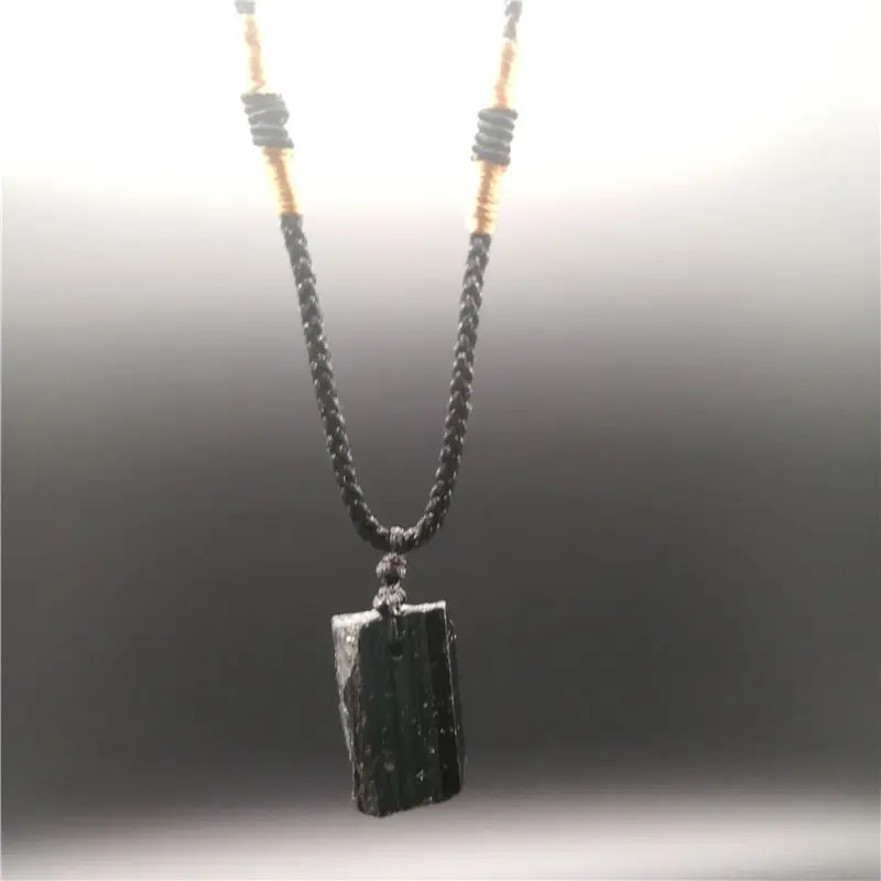 50pc/lot Irregular Shape Stone Pendulum Natural Black Tourmaline Pendant Fashion Jewelry | Украшения и аксессуары