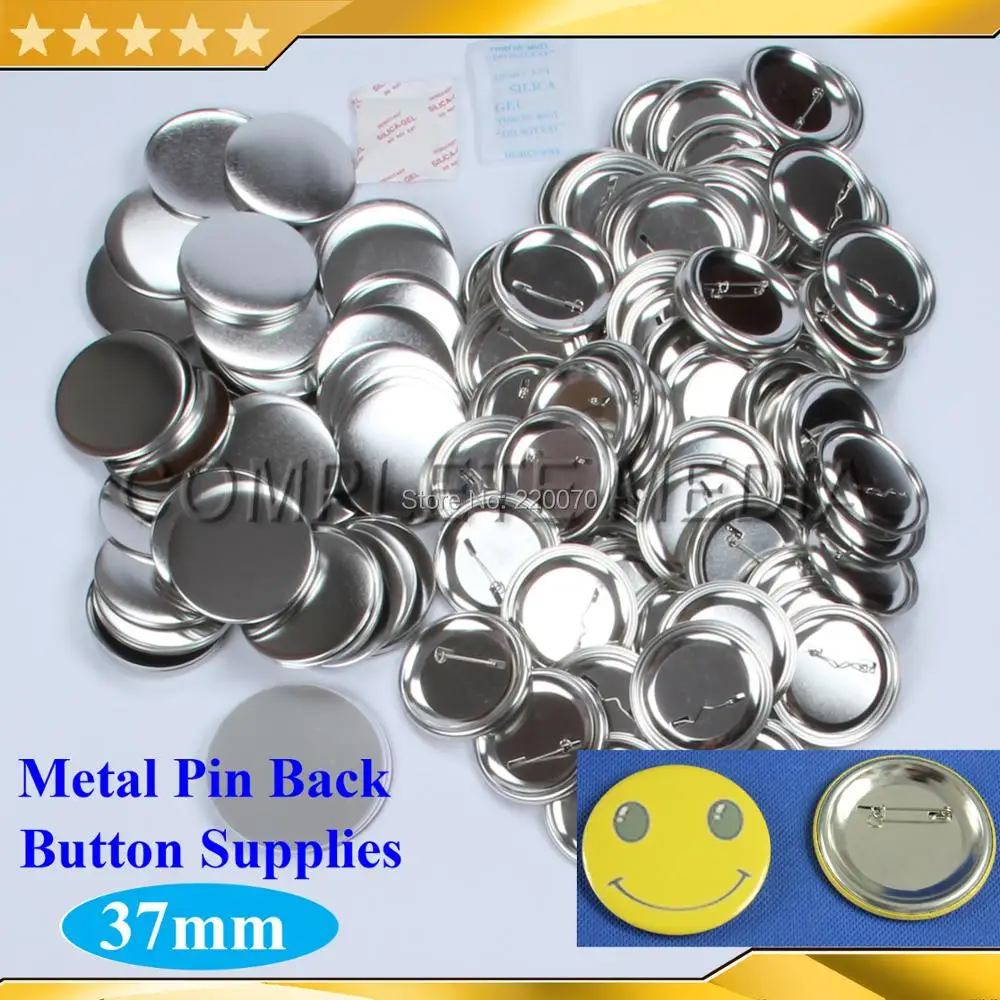 200 Sets 1-1/2" 37mm Pin Back Metal Pinback Button Supply Materials for Professional All Steel Badge Button Maker
200 Sets 1-1/2" 37mm Pin Back Metal Pinback Button Supply Materials for Professional All Steel Badge Button Maker