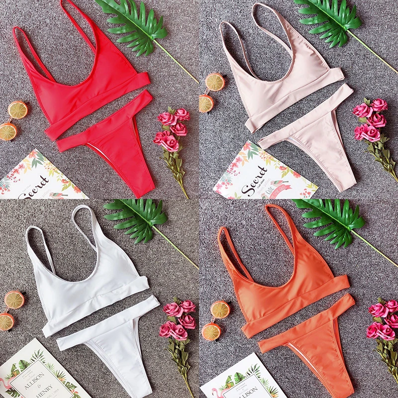 ZTVitality Sexy Women Solid Low Waist Swimsuit 2019 New Arrival Beachwear Padded Thong Bikini Brazilian Swimwear Women Biquini
ZTVitality Sexy Women Solid Low Waist Swimsuit 2019 New Arrival Beachwear Padded Thong Bikini Brazilian Swimwear Women Biquini