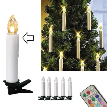 10pcs Tree Decoration 12 Colors LED Candles Wireless Remote Control Battery Operated Light for Hallowmas Christmas Party Wedding
10pcs Tree Decoration 12 Colors LED Candles Wireless Remote Control Battery Operated Light for Hallowmas Christmas Party Wedding