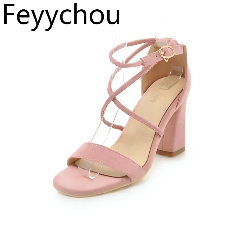 Women Sandals High Heels Ladies Summer Shoes Open Toe Buckle Female Party Shoes Beige Block Heels 2018 Large Size 34-43
Women Sandals High Heels Ladies Summer Shoes Open Toe Buckle Female Party Shoes Beige Block Heels 2018 Large Size 34-43