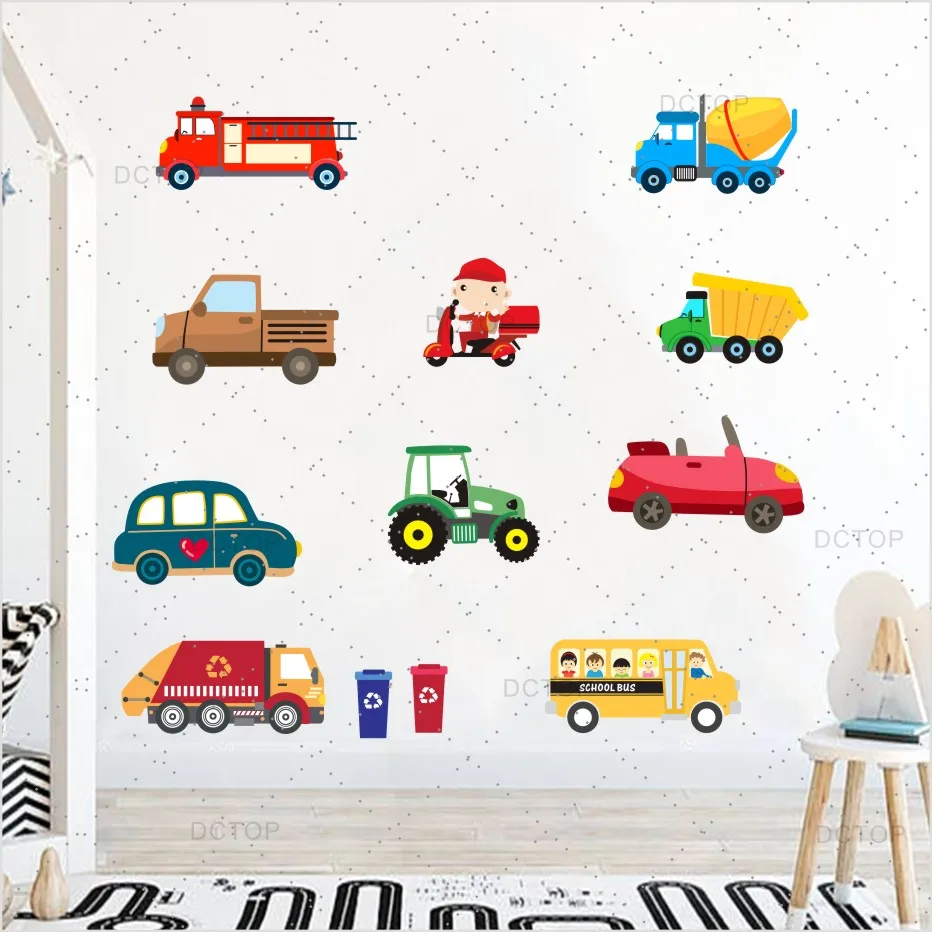Cartoon 3D Trucks Tractors Cars Color Wall Sticker For Kids Play Room Decoration PVC Wall Decals Art Poster Wallpaper Home Decor
Cartoon 3D Trucks Tractors Cars Color Wall Sticker For Kids Play Room Decoration PVC Wall Decals Art Poster Wallpaper Home Decor