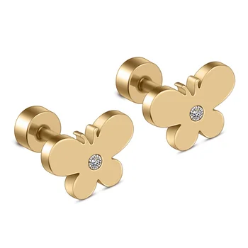 Fashion Stainless Steel Small Crystal Stud Earrings For Women Girl Children Gold Cute Butterfly Earring Piercing Baby Jewelry
Fashion Stainless Steel Small Crystal Stud Earrings For Women Girl Children Gold Cute Butterfly Earring Piercing Baby Jewelry
