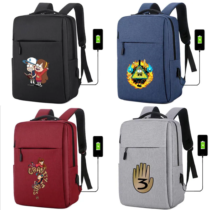 Gravity Falls canvas Backpack usb charging School Bags Bill Cipher Ruu Cipher shoulder bag Barfing Laptop travel bag rucksack
Gravity Falls canvas Backpack usb charging School Bags Bill Cipher Ruu Cipher shoulder bag Barfing Laptop travel bag rucksack