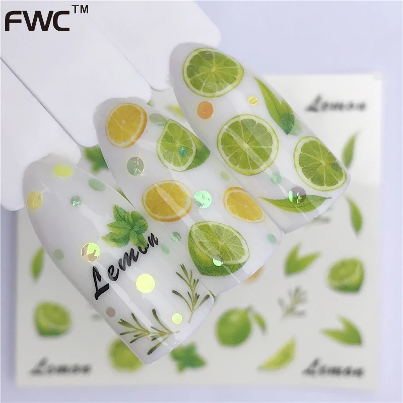 ZKO 1 Sheet Fruit Design Nail Art Sticker Water Transfer Decals Summer Watermelon Tattoos Slider Color Tips Decoration
ZKO 1 Sheet Fruit Design Nail Art Sticker Water Transfer Decals Summer Watermelon Tattoos Slider Color Tips Decoration