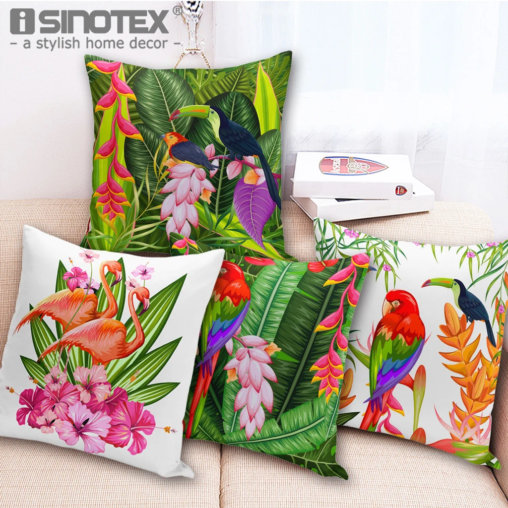 18'' Tropical Floral Cushion Cover Vivid Flamingo Printed Cotton Linen Throw Pillowcases Art Decor for Home Sofa Pillow Decor
18'' Tropical Floral Cushion Cover Vivid Flamingo Printed Cotton Linen Throw Pillowcases Art Decor for Home Sofa Pillow Decor