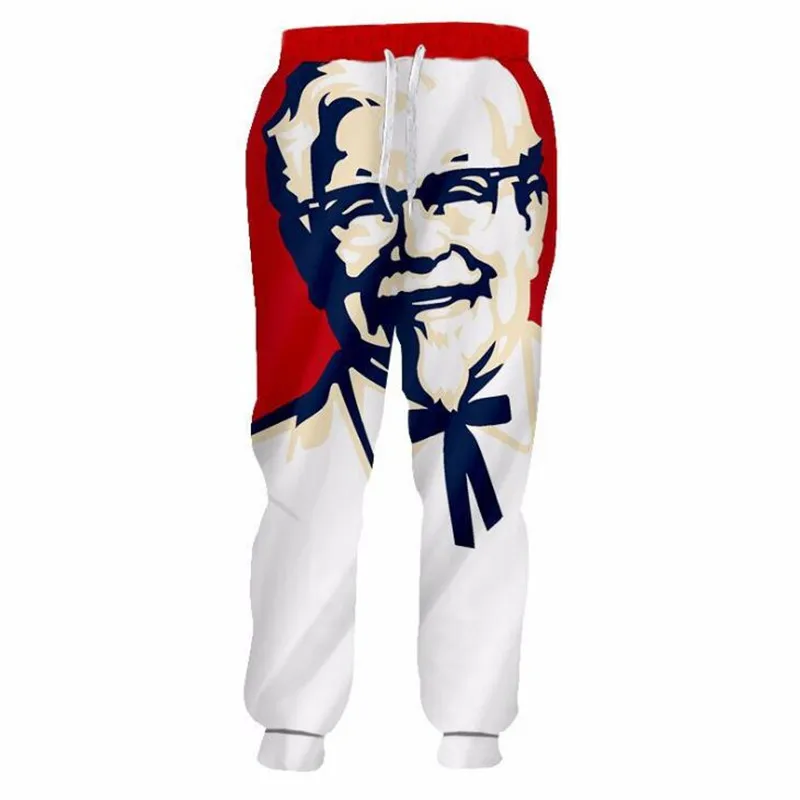 Фото Мужские брюки KFC Colonel 3D для бега повседневные свободные мужская одежда унисекс в
