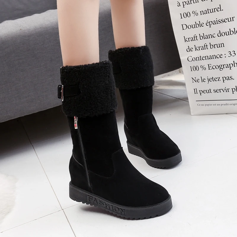 Women Mid Calf Boots Winter Snow non-slip Warm Fur Motorcycle Martin Boots Comfort Plush Elevator Shoes Woman Ladies Creepers
Women Mid Calf Boots Winter Snow non-slip Warm Fur Motorcycle Martin Boots Comfort Plush Elevator Shoes Woman Ladies Creepers