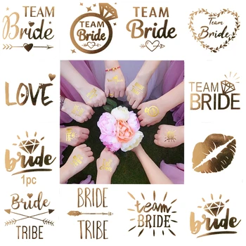 10pcs Bachelorette Hen camping Party team Bride Bridesmaid tribe temporary tattoo wedding one-time Golden Stickers bride to be
10pcs Bachelorette Hen camping Party team Bride Bridesmaid tribe temporary tattoo wedding one-time Golden Stickers bride to be
