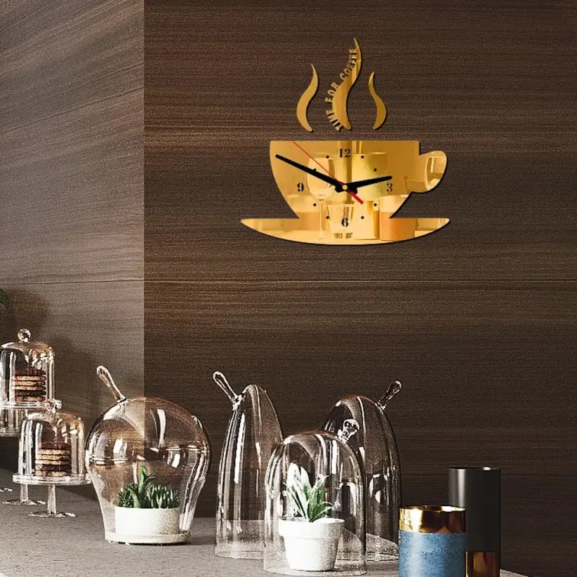 Coffee Shape Removable Diy Acrylic 3D Mirror wall stickers home decor living room mirror Decorative Clock #EY
Coffee Shape Removable Diy Acrylic 3D Mirror wall stickers home decor living room mirror Decorative Clock #EY