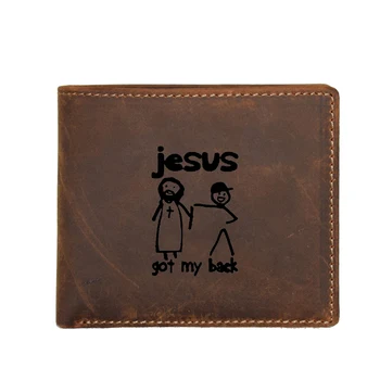 Jesus got my back engrave Wallets New RFID Blocking Card Small Wallets Genuine Leather Coin Pocket Purse Male
Jesus got my back engrave Wallets New RFID Blocking Card Small Wallets Genuine Leather Coin Pocket Purse Male