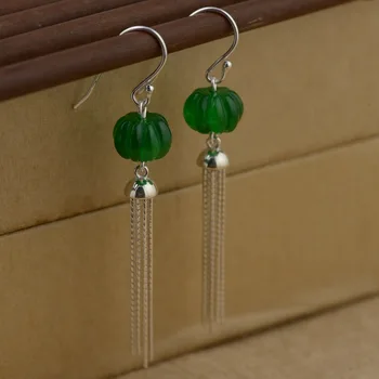 S925 silver, silver craft female fashion exquisite tassels eardrop silver pumpkin balls
S925 silver, silver craft female fashion exquisite tassels eardrop silver pumpkin balls