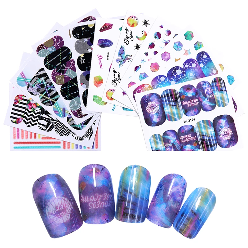 Nail Water Decals Transfer Stickers Flower Star Moon Stripes Images Water Sliders Nail Art Decoration
Nail Water Decals Transfer Stickers Flower Star Moon Stripes Images Water Sliders Nail Art Decoration