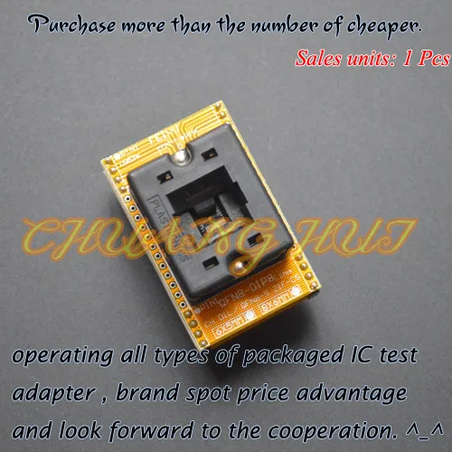 Open-Top Socket QFN8 to DIP8 Programming Adapter WSON8 DFN8 MLF8 Adapter ic test socket Pitch=1.27mm Size=6x8mm
Open-Top Socket QFN8 to DIP8 Programming Adapter WSON8 DFN8 MLF8 Adapter ic test socket Pitch=1.27mm Size=6x8mm