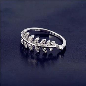New Fashion Exquisite 925 Sterling Silver Jewelry Temperament Leaves Branch Zircon Opening Rings SR19
New Fashion Exquisite 925 Sterling Silver Jewelry Temperament Leaves Branch Zircon Opening Rings SR19