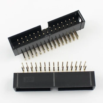 100 Pcs Per Lot 2.54mm 2x15 Pin 30 Pin Right Angle Male Shrouded IDC Box Header Connector
100 Pcs Per Lot 2.54mm 2x15 Pin 30 Pin Right Angle Male Shrouded IDC Box Header Connector
