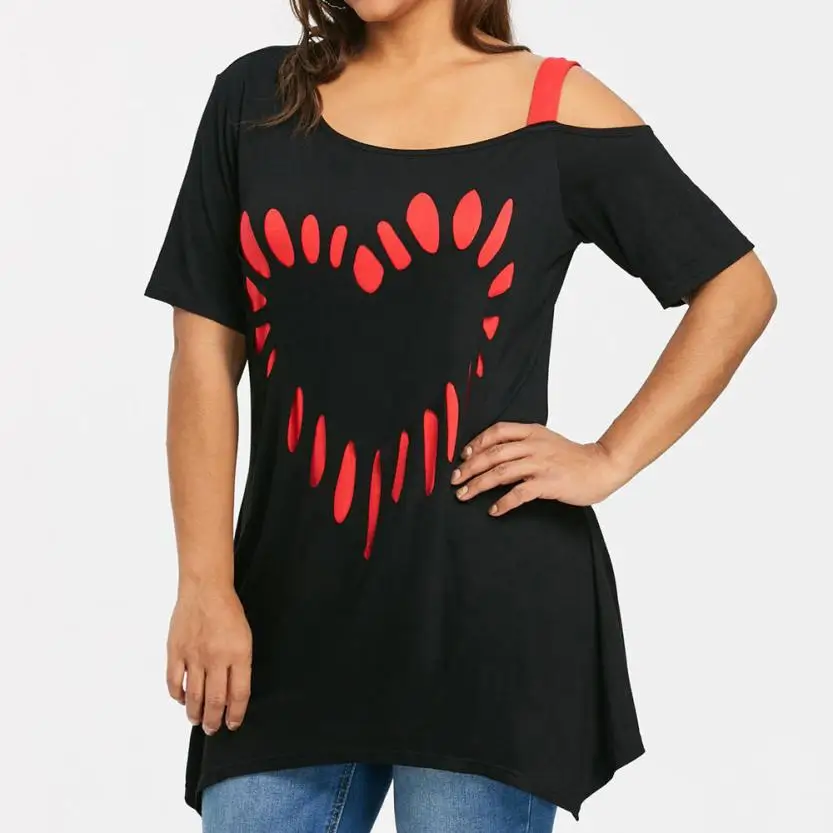 KANCOOLD tops high quality Large Size Love Printing Shirt Short Sleeve Casual t-Shirt summer tops for women 2018 ap27
KANCOOLD tops high quality Large Size Love Printing Shirt Short Sleeve Casual t-Shirt summer tops for women 2018 ap27